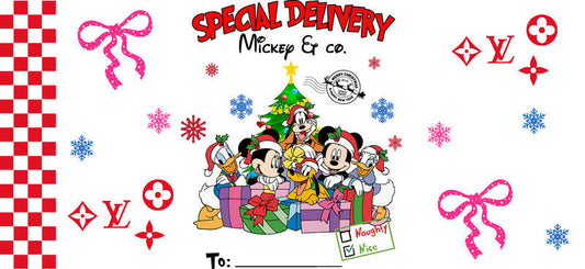 Christmas Designer Cup Wrap for 16oz Glass Can KA-11333