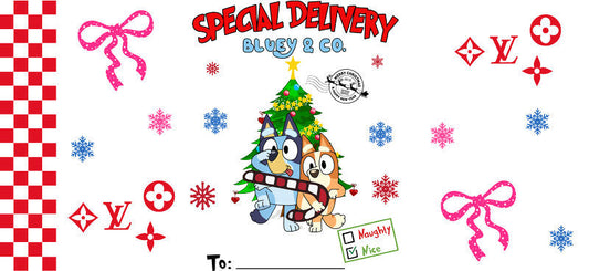 Christmas Designer Cup Wrap for 16oz Glass Can KA-11334