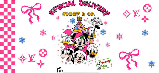 Christmas Designer Cup Wrap for 16oz Glass Can KA-11343