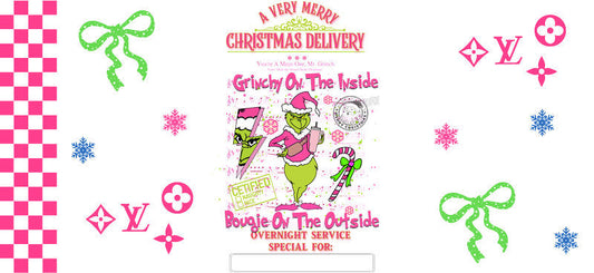 Christmas Designer Cup Wrap for 16oz Glass Can KA-11347