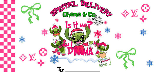Christmas Designer Cup Wrap for 16oz Glass Can KA-11355