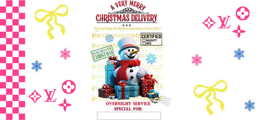 Christmas Designer Cup Wrap for 16oz Glass Can KA-11358