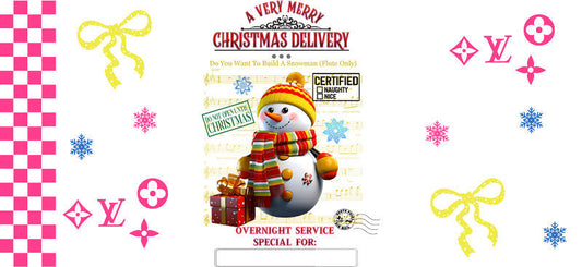 Christmas Designer Cup Wrap for 16oz Glass Can KA-11359