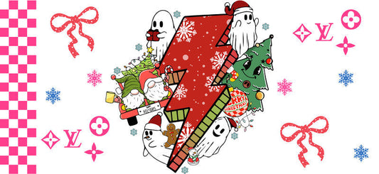 Christmas Designer Cup Wrap for 16oz Glass Can KA-11360