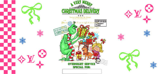 Christmas Designer Cup Wrap for 16oz Glass Can KA-11362