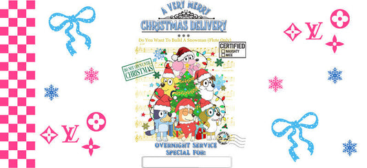 Christmas Designer Cup Wrap for 16oz Glass Can KA-11364