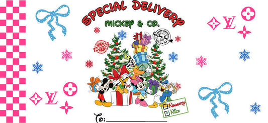Christmas Designer Cup Wrap for 16oz Glass Can KA-11365