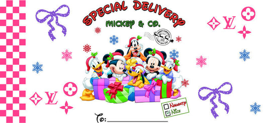 Christmas Designer Cup Wrap for 16oz Glass Can KA-11366