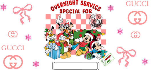 Christmas Designer UV DTF Cup Wrap for 16oz Glass Can KA-11463