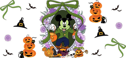 Halloween UV DTF Cup Wrap for 16oz Glass Can KA-11468