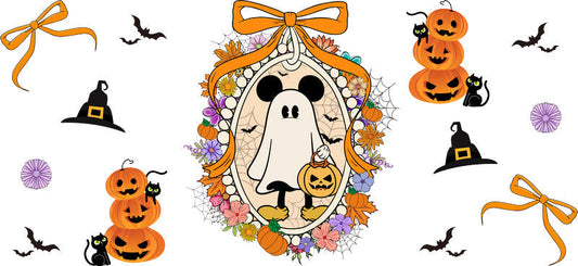 Halloween UV DTF Cup Wrap for 16oz Glass Can KA-11474