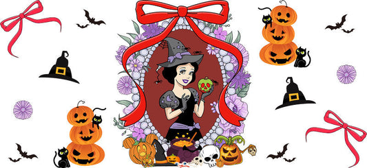 Halloween UV DTF Cup Wrap for 16oz Glass Can KA-11477