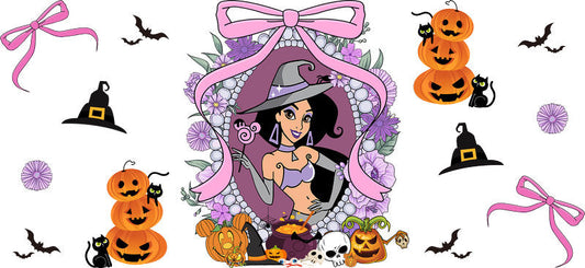 Halloween UV DTF Cup Wrap for 16oz Glass Can KA-11478