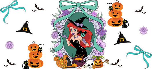 Halloween UV DTF Cup Wrap for 16oz Glass Can KA-11480