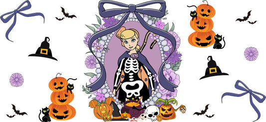 Halloween UV DTF Cup Wrap for 16oz Glass Can KA-11483