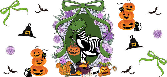 Halloween UV DTF Cup Wrap for 16oz Glass Can KA-11485