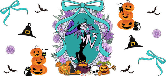 Halloween UV DTF Cup Wrap for 16oz Glass Can KA-11487
