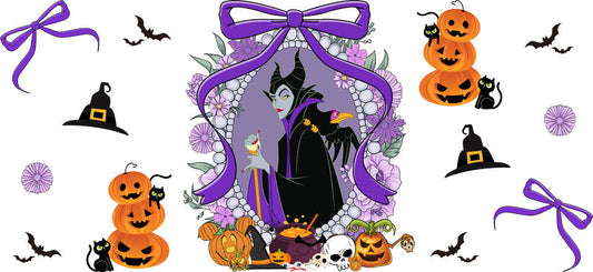 Halloween UV DTF Cup Wrap for 16oz Glass Can KA-11488