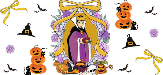 Halloween UV DTF Cup Wrap for 16oz Glass Can KA-11489