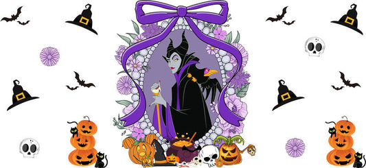 Halloween UV DTF Cup Wrap for 16oz Glass Can KA-11495