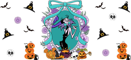 Halloween UV DTF Cup Wrap for 16oz Glass Can KA-11496