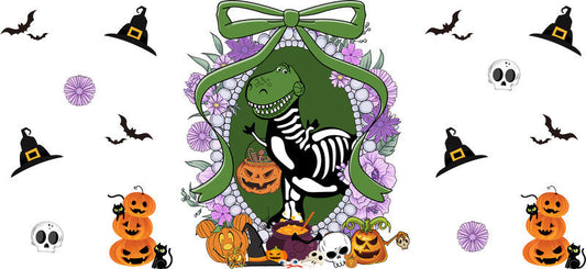 Halloween UV DTF Cup Wrap for 16oz Glass Can KA-11498