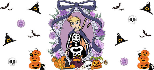 Halloween UV DTF Cup Wrap for 16oz Glass Can KA-11500