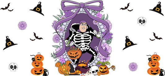 Halloween UV DTF Cup Wrap for 16oz Glass Can KA-11502