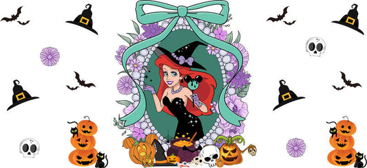 Halloween UV DTF Cup Wrap for 16oz Glass Can KA-11503
