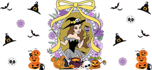 Halloween UV DTF Cup Wrap for 16oz Glass Can KA-11504