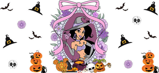 Halloween UV DTF Cup Wrap for 16oz Glass Can KA-11505
