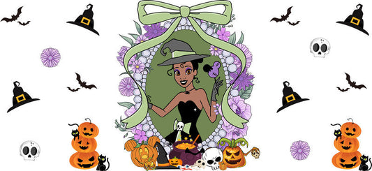 Halloween UV DTF Cup Wrap for 16oz Glass Can KA-11507