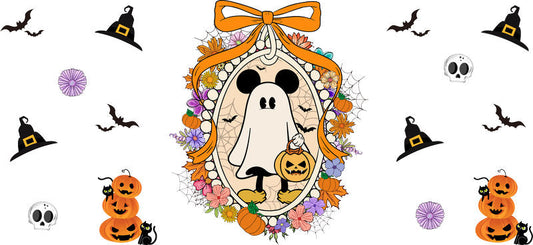 Halloween UV DTF Cup Wrap for 16oz Glass Can KA-11509