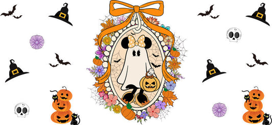 Halloween UV DTF Cup Wrap for 16oz Glass Can KA-11510