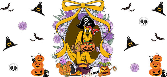 Halloween UV DTF Cup Wrap for 16oz Glass Can KA-11512