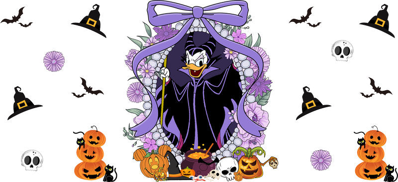 Halloween UV DTF Cup Wrap for 16oz Glass Can KA-11513
