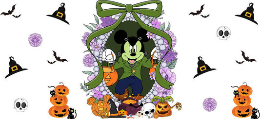 Halloween UV DTF Cup Wrap for 16oz Glass Can KA-11515
