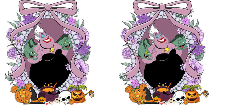 Halloween UV DTF Cup Wrap for 16oz Glass Can KA-11536