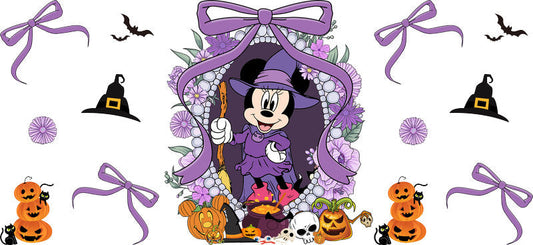 Halloween UV DTF Cup Wrap for 16oz Glass Can KA-11542