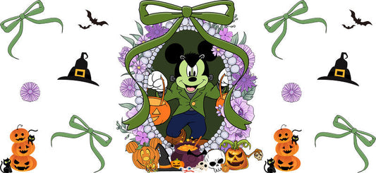 Halloween UV DTF Cup Wrap for 16oz Glass Can KA-11543
