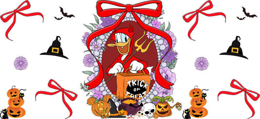 Halloween UV DTF Cup Wrap for 16oz Glass Can KA-11544