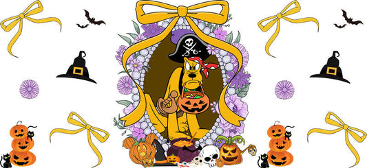 Halloween UV DTF Cup Wrap for 16oz Glass Can KA-11546
