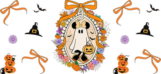 Halloween UV DTF Cup Wrap for 16oz Glass Can KA-11548