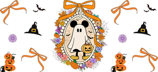 Halloween UV DTF Cup Wrap for 16oz Glass Can KA-11549