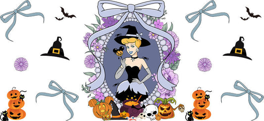 Halloween UV DTF Cup Wrap for 16oz Glass Can KA-11550