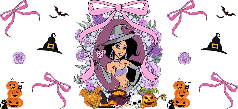 Halloween UV DTF Cup Wrap for 16oz Glass Can KA-11553
