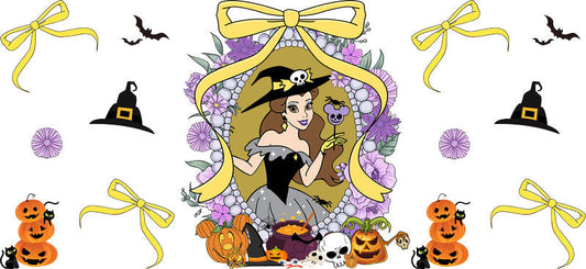 Halloween UV DTF Cup Wrap for 16oz Glass Can KA-11554