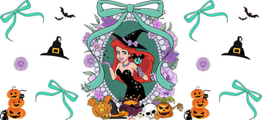 Halloween UV DTF Cup Wrap for 16oz Glass Can KA-11555