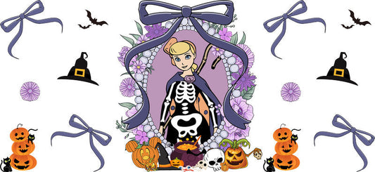 Halloween UV DTF Cup Wrap for 16oz Glass Can KA-11558