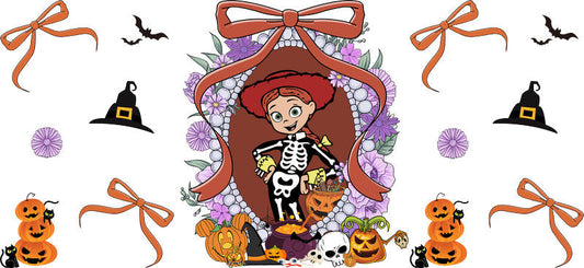 Halloween UV DTF Cup Wrap for 16oz Glass Can KA-11559